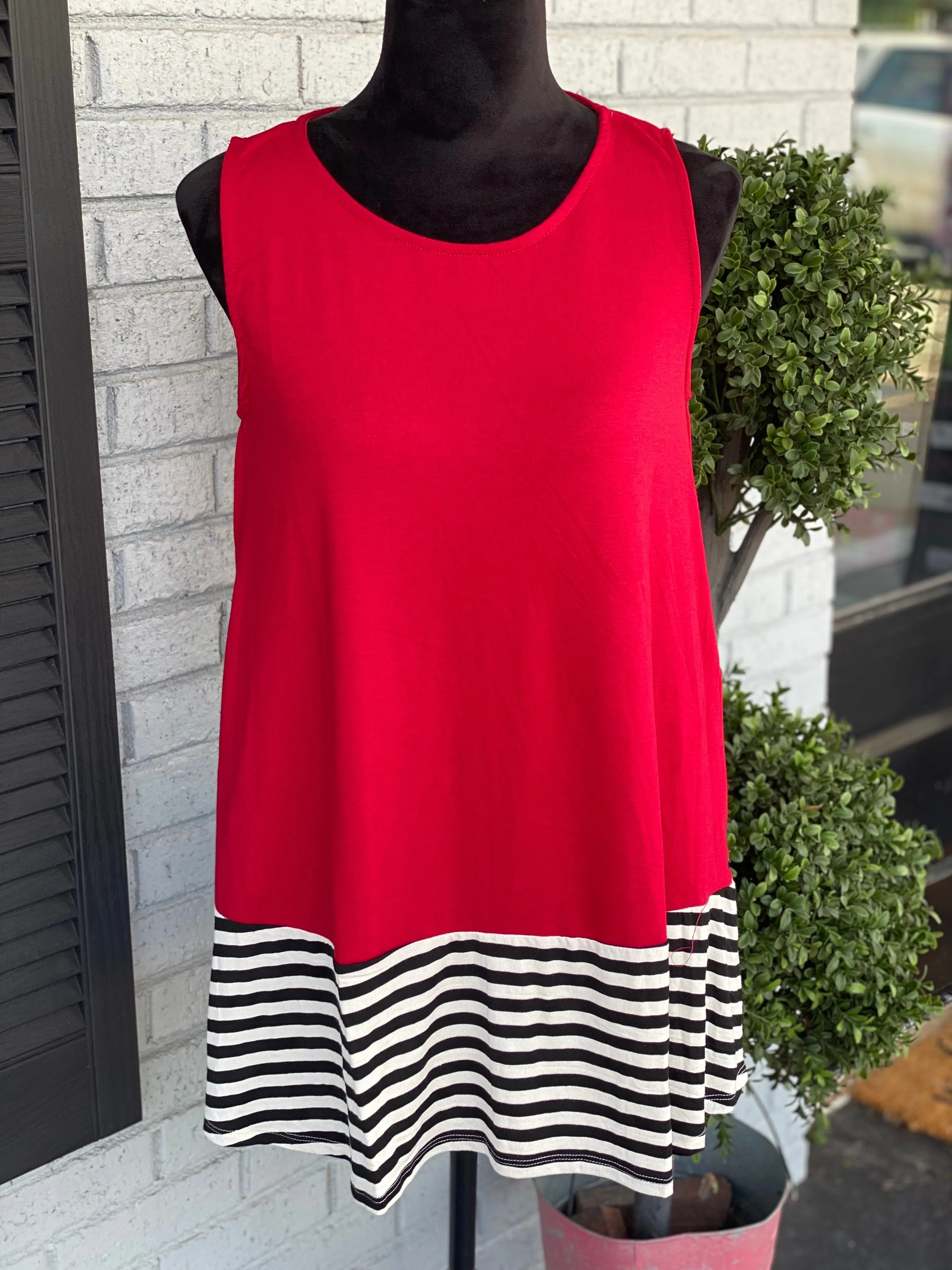 Stripes Away Tunic Tank