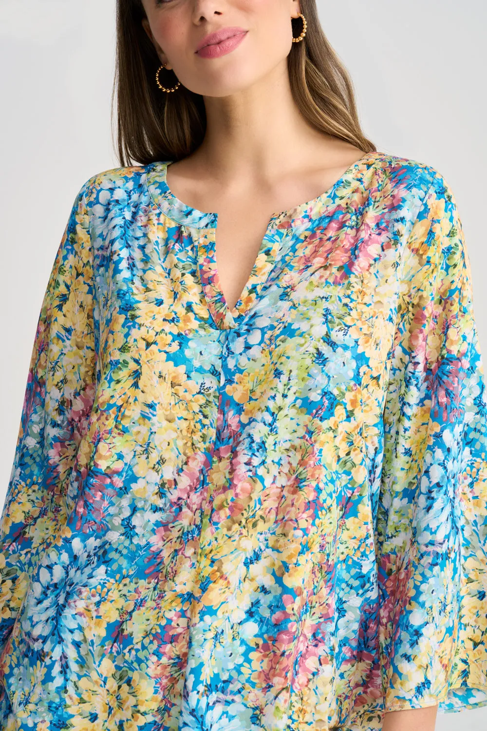 Swing Hem Tunic - Summer Floral Print