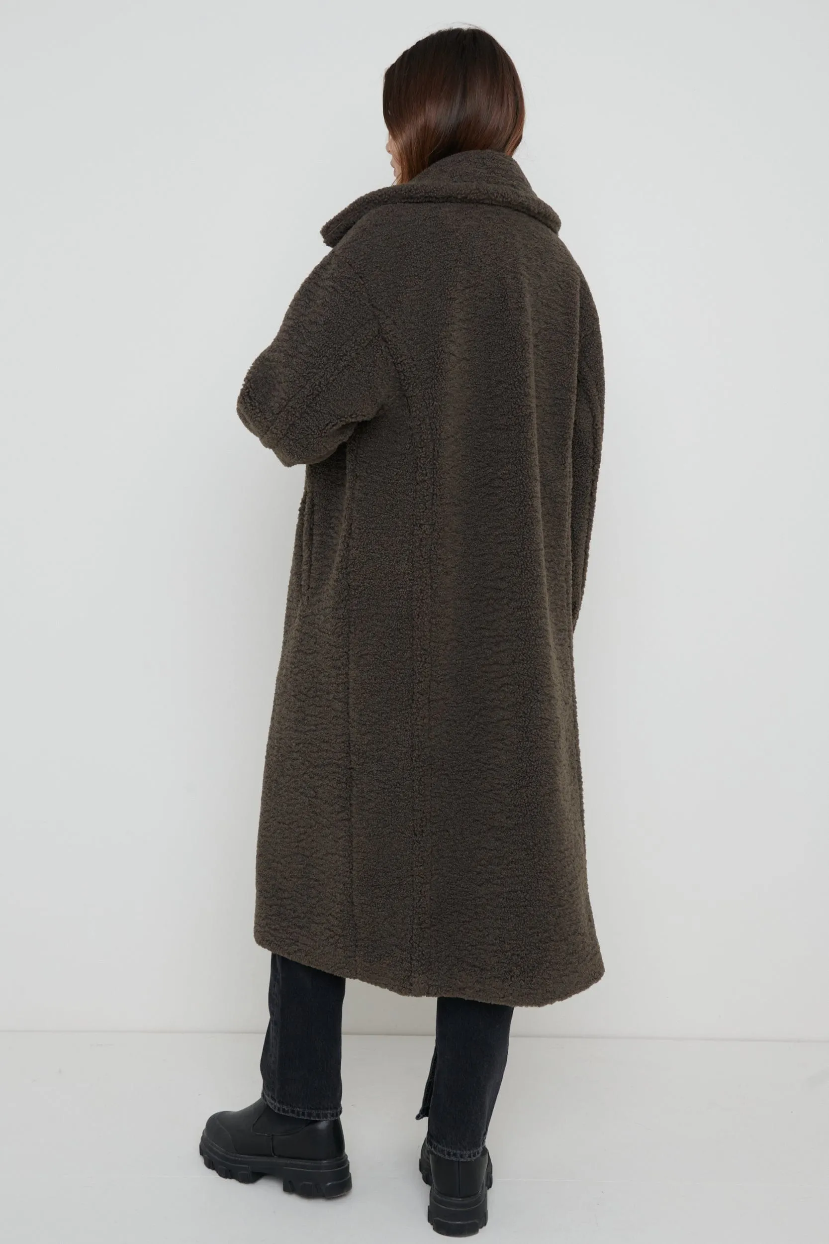 Teddy Oversized Coat - Grey