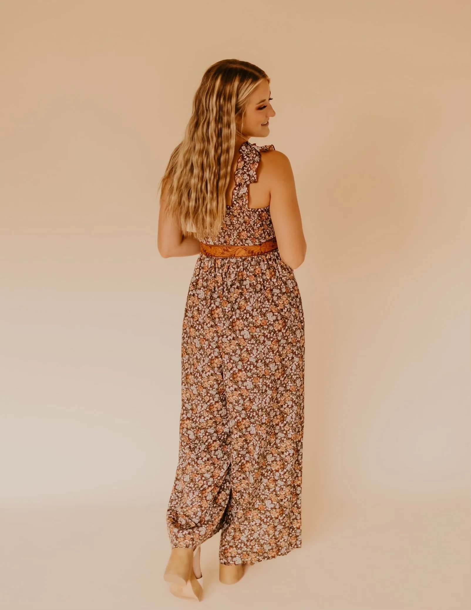 The Emma Jumpsuit - Chestnut