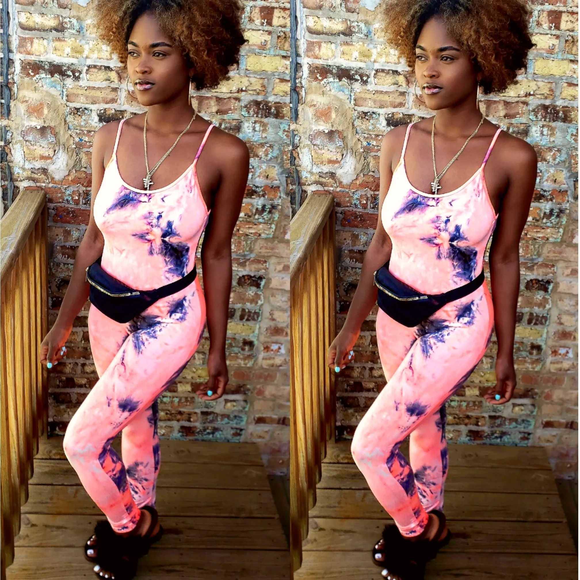 Tie Dye Jumpsuit (3 Options In Stock)