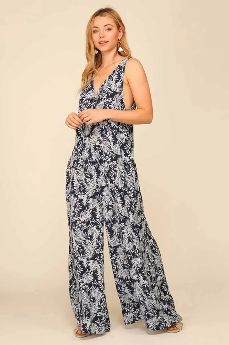 Tropic Print Jumpsuit