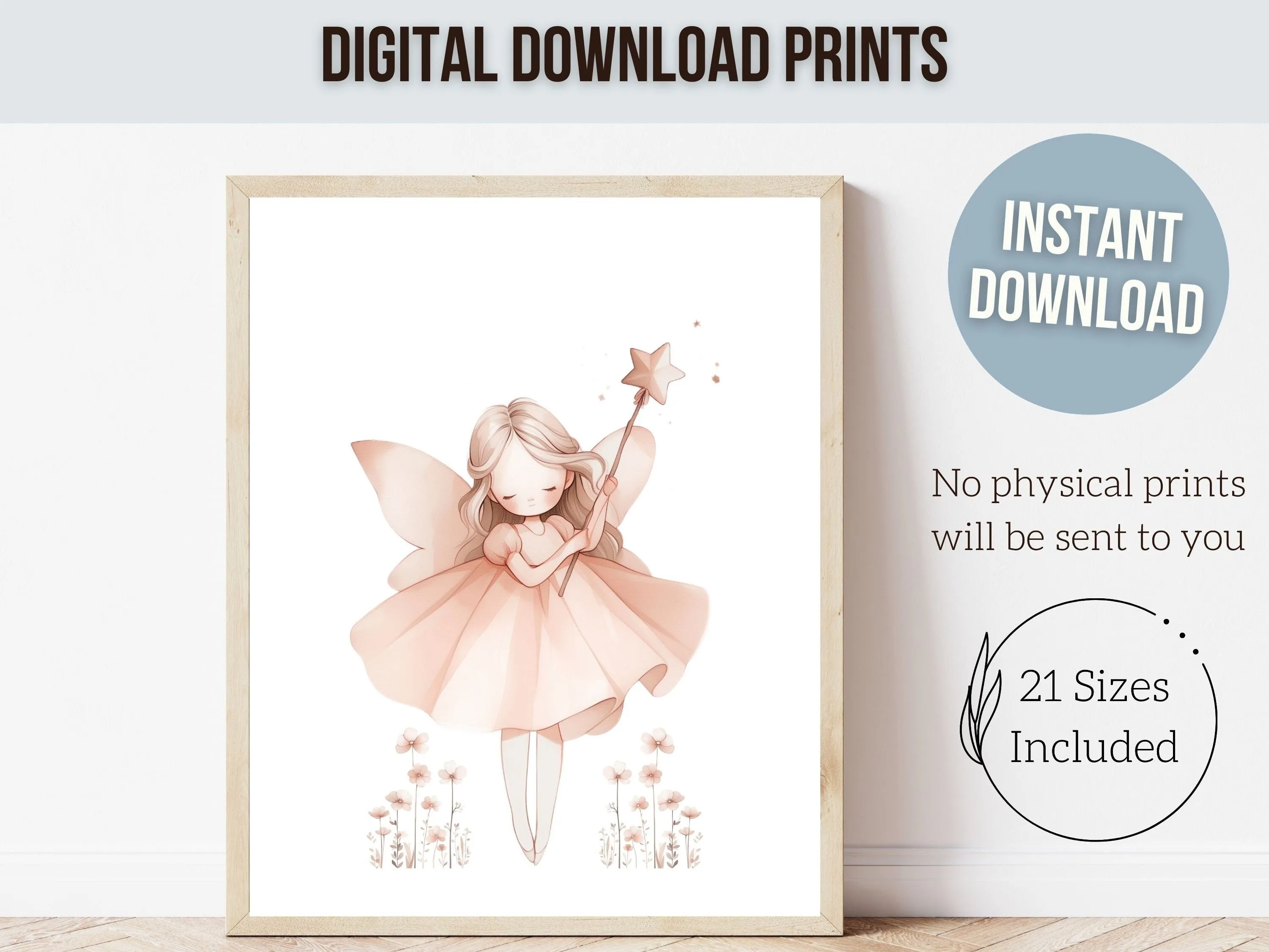 Whimsical Wildflower Fairy Nursery Prints - Set 1