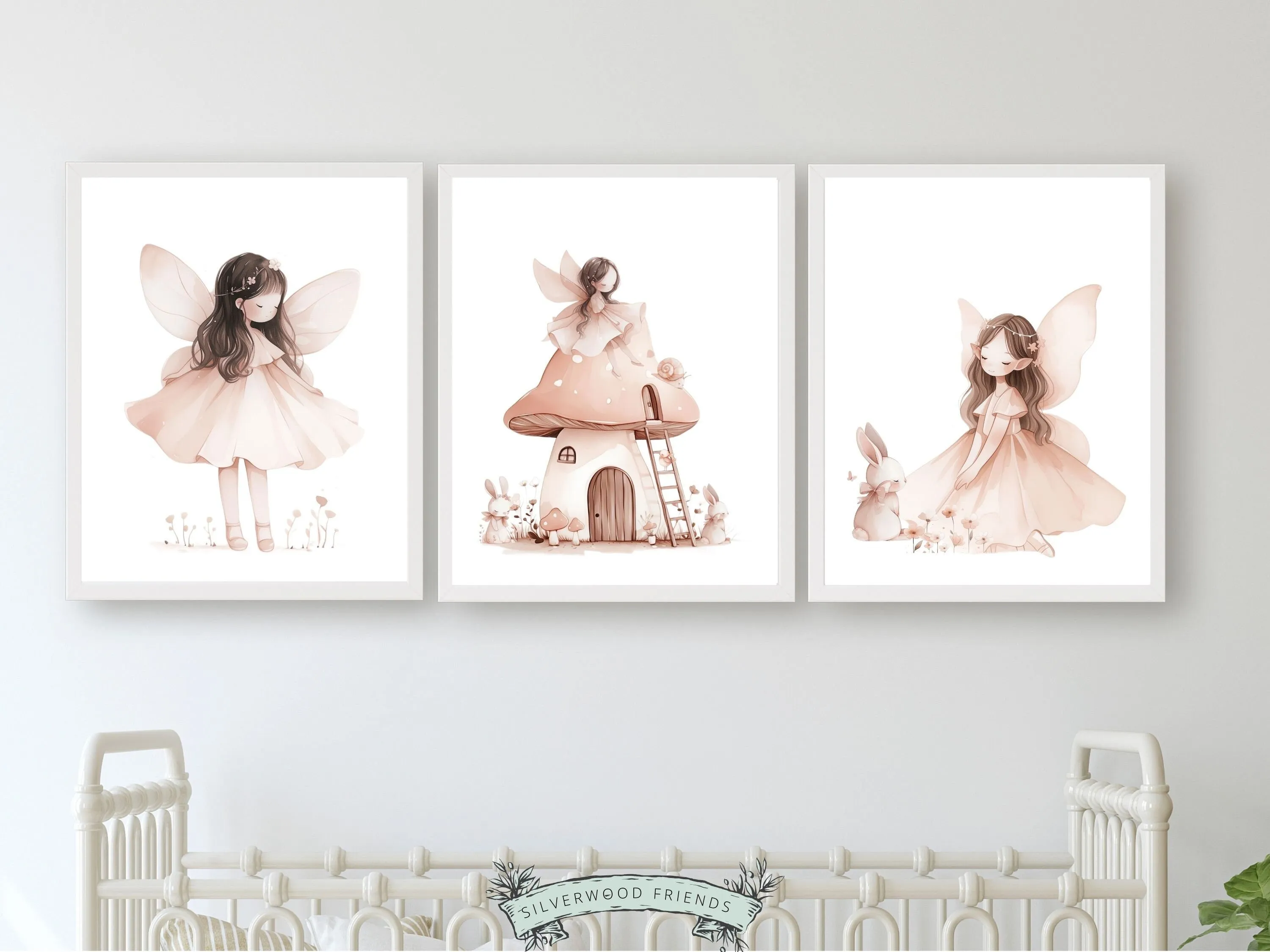 Whimsical Wildflower Fairy Nursery Prints - Set 3