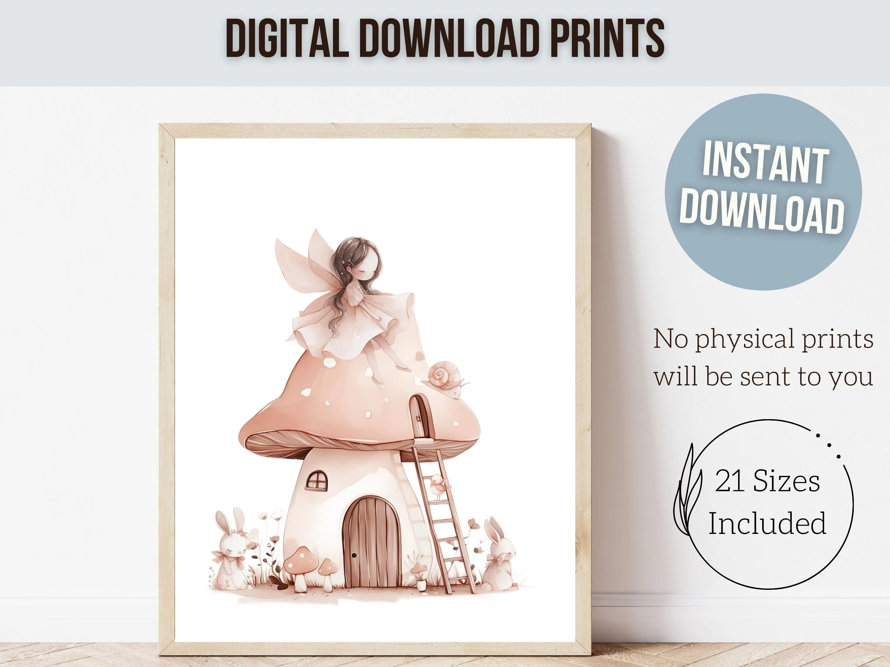 Whimsical Wildflower Fairy Nursery Prints - Set 3