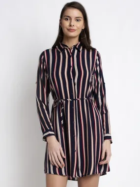 Women straight Striped Tunic