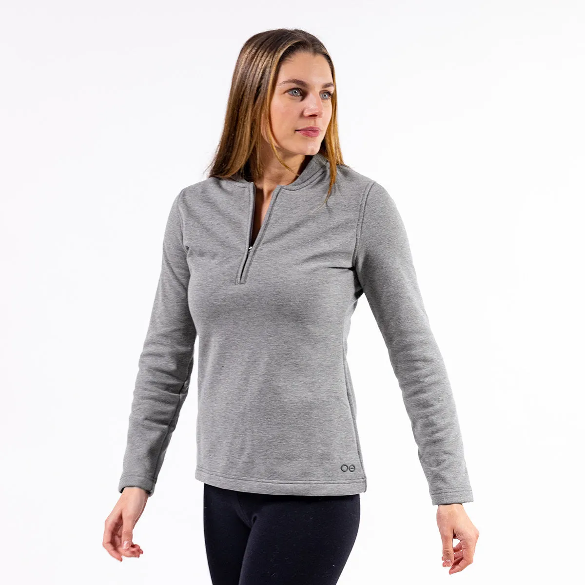 Women's cOOl down ¼ Zip - Gray Heather