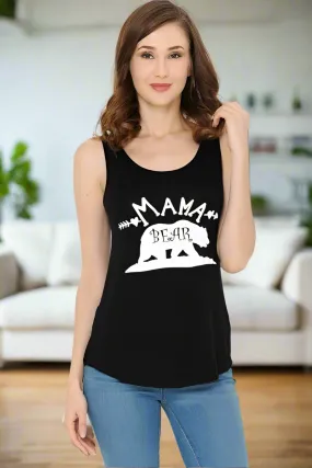 Womens Mama Bear Tank Top | Graphic Print Plus Shirt