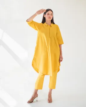 Yellow Shirt Tunic and Pant Set (Set of 2)